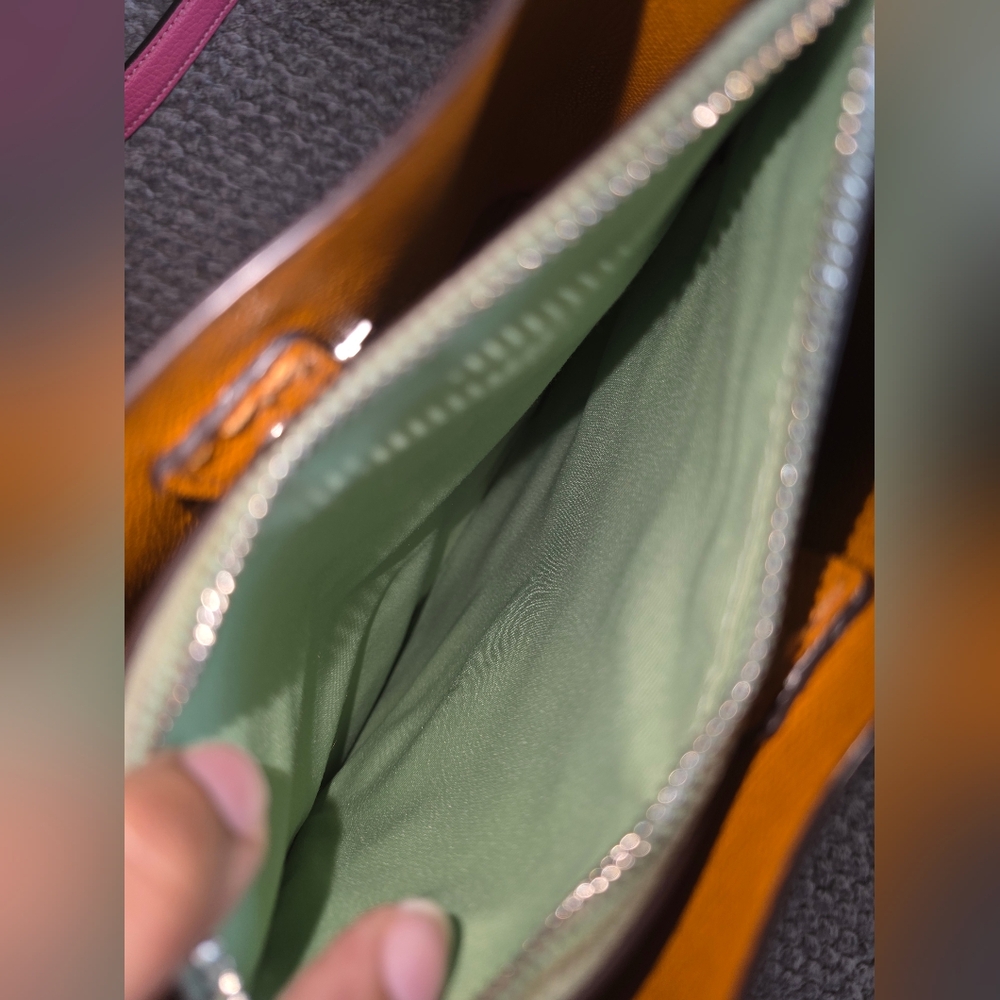 Coach Pink Leather Shoulder Bucket Bag Purse - Picture 6 of 13